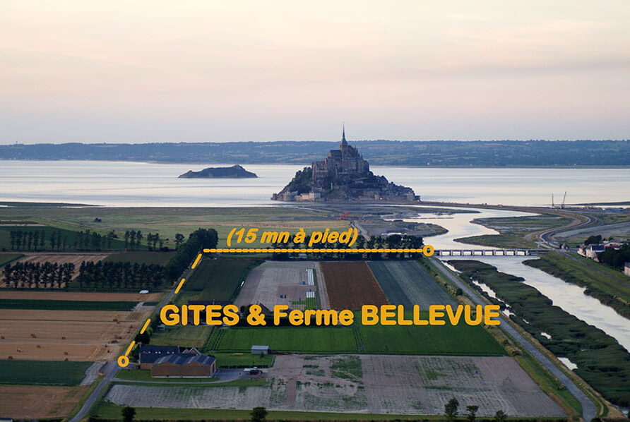 vue aérienne 15 mn à pied du barrage mont saint michel